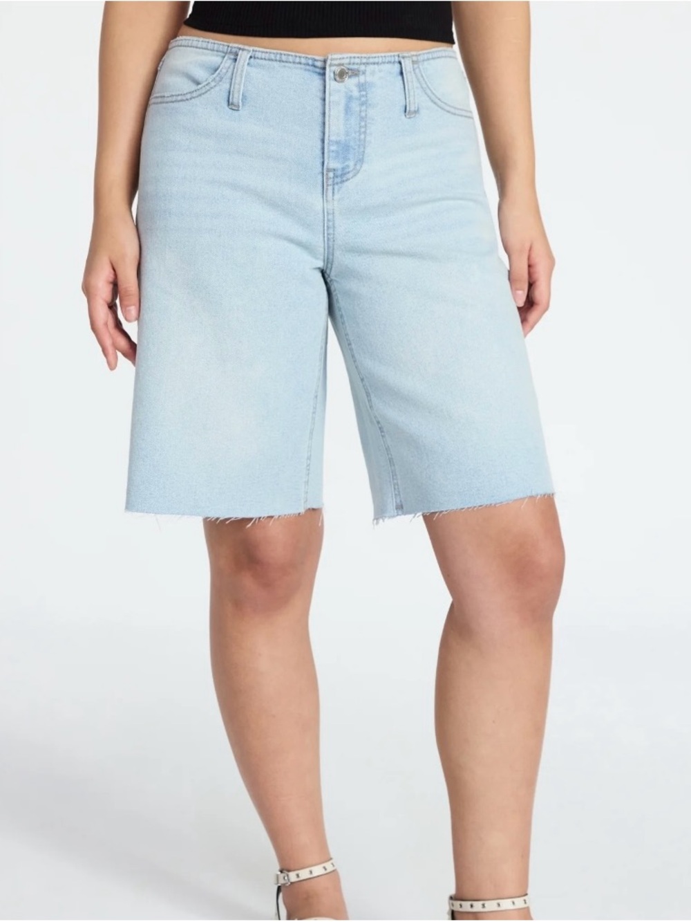 No Boundaries Light Blue Denim Bermuda Shorts